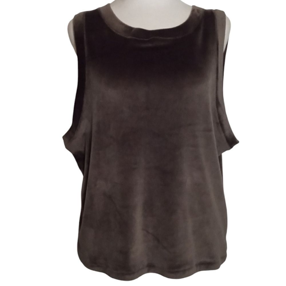 Kim Kardashian SKIMS Velour Crew Neck Tank in Mocha Size 3XL